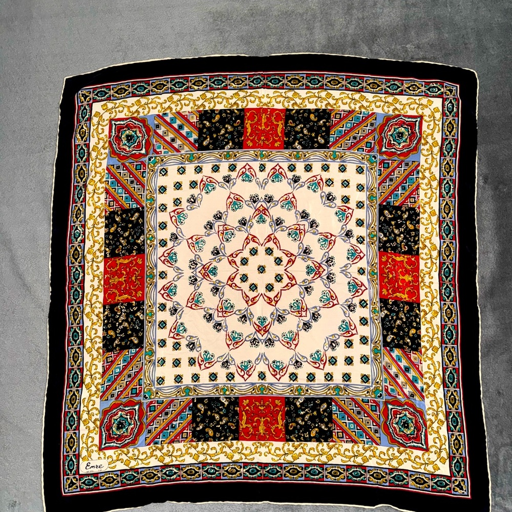 EMRE 100% silk square scarf